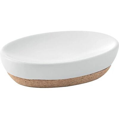 Gedy Ilary Keramische Kurken Zeepbakje - Badkamer Accessoire Gedy Ilary Keramische Kurken Zeepbakje - Badkamer Accessoire