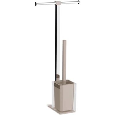 Spazzola e supporto WC Rainbow Gedy - Tortora Chiaro Spazzola e supporto WC Rainbow Gedy - Tortora Chiaro