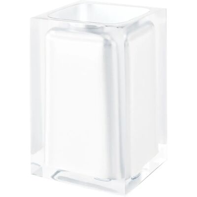 Gedy Rainbow Tandenborstelhouder - Houder, Resine, Wit - 7,2x7.2x11cm Gedy Rainbow Tandenborstelhouder - Houder, Resine, Wit - 7,2x7.2x11cm