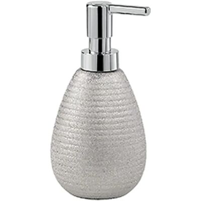 GEDY Astrid Bathroom Soap Dispenser - Ceramic Silver GEDY Astrid Bathroom Soap Dispenser - Ceramic Silver
