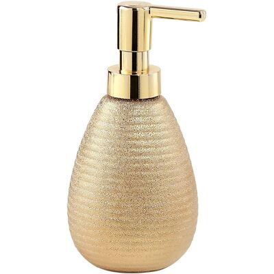 Distributeur de savon en céramique dorée Astrid - Accessoire de salle de bain Distributeur de savon en céramique dorée Astrid - Accessoire de salle de bain