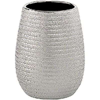GEDY Astrid Porte-Brosse à Dents - Céramique Gris/Argent GEDY Astrid Porte-Brosse à Dents - Céramique Gris/Argent