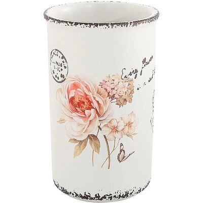Gedy Clothilde - Porte-brosse à dents - Céramique - Blanc - Style floral rétro Gedy Clothilde - Porte-brosse à dents - Céramique - Blanc - Style floral rétro