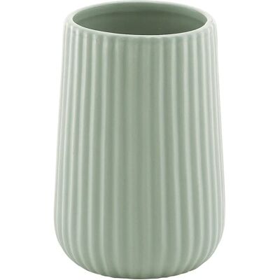 Gedy Marika Toothbrush Holder - Ceramic, Green, 11.6x8x8 cm Gedy Marika Toothbrush Holder - Ceramic, Green, 11.6x8x8 cm