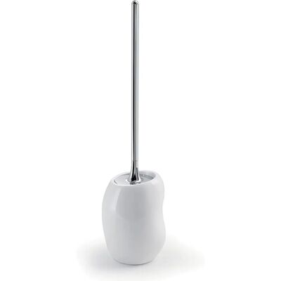 GEDY Iside Toilet Brush Holder - Floor-mounted White Resin Sand Finish GEDY Iside Toilet Brush Holder - Floor-mounted White Resin Sand Finish