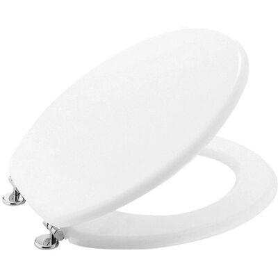 Tapa de WC Smeraldo - Blanco - Asiento de inodoro, MDF, Bisagras de latón Tapa de WC Smeraldo - Blanco - Asiento de inodoro, MDF, Bisagras de latón