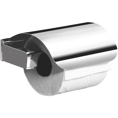 Portarrollos de papel higiénico Kent con tapa cromada - Serie KENT - 15x7.7x10.7 cm Portarrollos de papel higiénico Kent con tapa cromada - Serie KENT - 15x7.7x10.7 cm