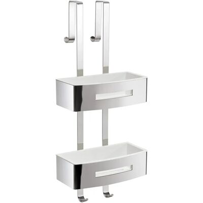 Gedy Poseidon Badkamer Douchemandje - 2 Planken Wit Gedy Poseidon Badkamer Douchemandje - 2 Planken Wit