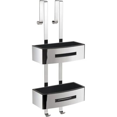 GEDY Poseidon Shower Caddy - 2-Tier, Black - Shower Organizer GEDY Poseidon Shower Caddy - 2-Tier, Black - Shower Organizer
