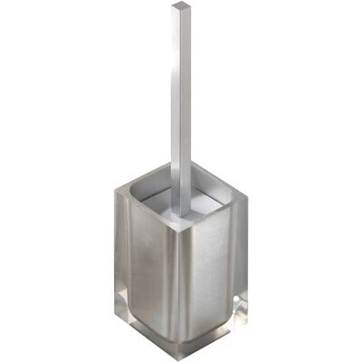 GEDY Auckland Argento - Brosse WC en résine transparente de haute qualité - 37,5cm GEDY Auckland Argento - Brosse WC en résine transparente de haute qualité - 37,5cm