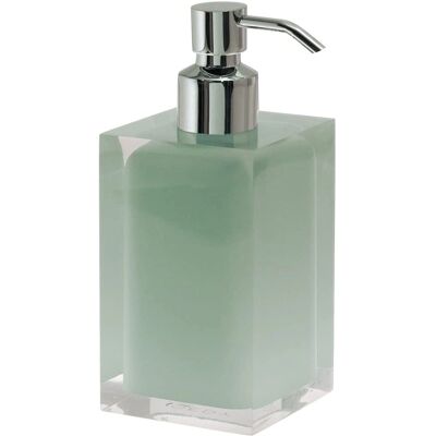 Dispensador de jabón verde menta de resina y metal - Accesorio de baño Dispensador de jabón verde menta de resina y metal - Accesorio de baño