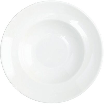 Piatti di pasta Saturnia bianco 26.5cm - Porcellana italiana resistente Piatti di pasta Saturnia bianco 26.5cm - Porcellana italiana resistente