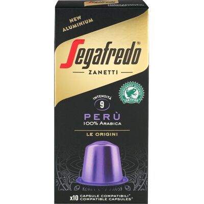 Capsules de Café Segafredo Le Origini Pérou - Torréfaction Claire - 10 pcs. Publicité Capsules de Café Segafredo Le Origini Pérou - Torréfaction Claire - 10 pcs. Publicité