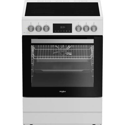 Cuisinière Whirlpool W6V8LCSW Blanche - 4 zones vitrocéramiques, 72L four - Publicité Cuisinière Whirlpool W6V8LCSW Blanche - 4 zones vitrocéramiques, 72L four - Publicité
