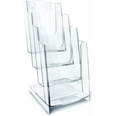 ARDA 70A64 Rangement pour littérature - 4 étagères - Transparent - Publicité ARDA 70A64 Rangement pour littérature - 4 étagères - Transparent - Publicité