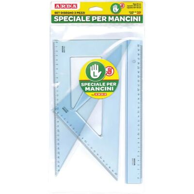 ARDA 704303MAN Transparentes Blau 3er Linealset - Linealset ARDA 704303MAN Transparentes Blau 3er Linealset - Linealset