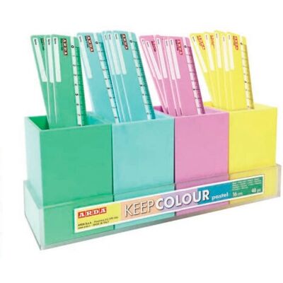 Ensemble de 48 règles ARDA KCP17DESP - Plastique 16cm - Publicité Ensemble de 48 règles ARDA KCP17DESP - Plastique 16cm - Publicité