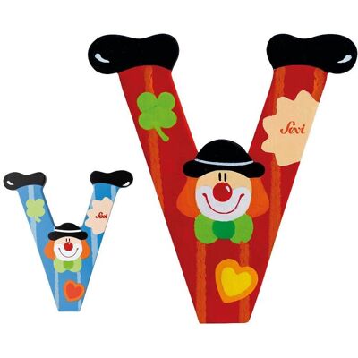 Lettera in legno a forma di clown Trudi Sevi 81758 - Decorazione cameretta Lettera in legno a forma di clown Trudi Sevi 81758 - Decorazione cameretta