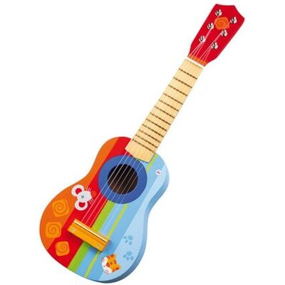 Sevi Bright multi-colorate pentru copii șase coarde de lemn de jucărie chitara cu Pick - Chitarra giocattolo Sevi Bright multi-colorate pentru copii șase coarde de lemn de jucărie chitara cu Pick - Chitarra giocattolo