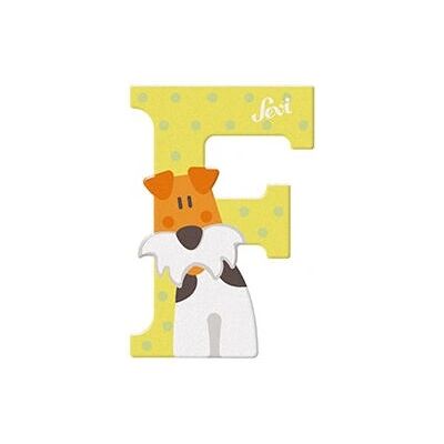 Sevi - Fox Terrier - Jaune - Lettres Décoratives - 10cm - Publicité Sevi - Fox Terrier - Jaune - Lettres Décoratives - 10cm - Publicité