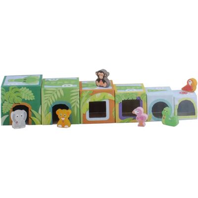 Sevi 88008 - Bunte Savannen Stapelbausteine - Lernspielzeug Sevi 88008 - Bunte Savannen Stapelbausteine - Lernspielzeug