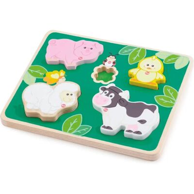 Sevi 1831 - Puzzle taktile Bauernhoftiere - Öko-friendly Spielzeug Sevi 1831 - Puzzle taktile Bauernhoftiere - Öko-friendly Spielzeug