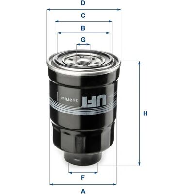UFI 24.375.00 Filtro carburante - Cartuccia per Nissan, Ford UFI 24.375.00 Filtro carburante - Cartuccia per Nissan, Ford