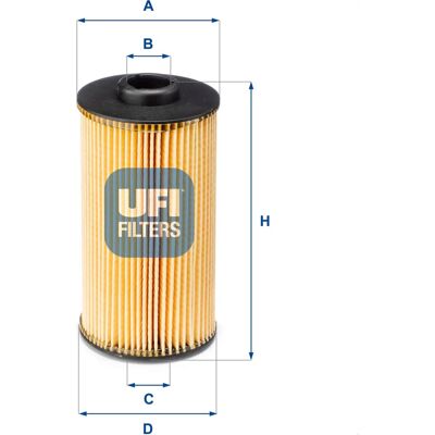 UFI Brændstoffilter - Filterpatron - Euro 6 UFI Brændstoffilter - Filterpatron - Euro 6