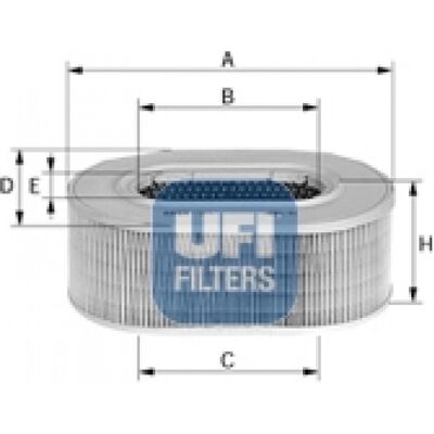Filtru de aer UFI 27.162.00 - W124 Clasa E - 131mm Înălțime Filtru de aer UFI 27.162.00 - W124 Clasa E - 131mm Înălțime