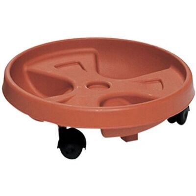 Herstera 30cm Terrakotta Pflanzkübelroller mit Rädern - Pflanzgefäß Zubehör Herstera 30cm Terrakotta Pflanzkübelroller mit Rädern - Pflanzgefäß Zubehör