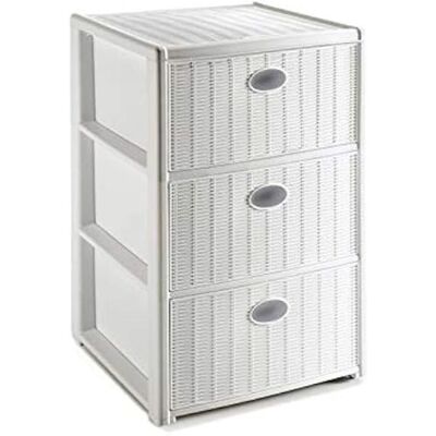 Cosedacasa Weiß 3-Schubladen Schrank - Stauraumschrank Cosedacasa Weiß 3-Schubladen Schrank - Stauraumschrank