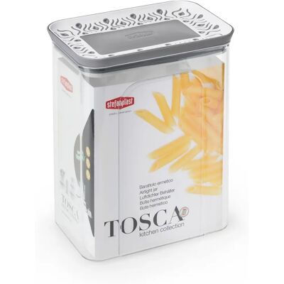 BIGHOUSE IT Tosca Lebensmittelbehälter - 2,2L Grau Rechteckig Hermetisch Italien BIGHOUSE IT Tosca Lebensmittelbehälter - 2,2L Grau Rechteckig Hermetisch Italien