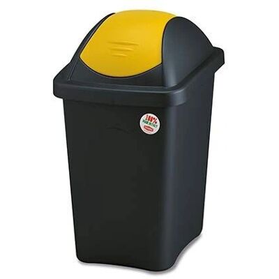 Cosedacasa 30L Schwarz/Gelber Abfalleimer - Mülltrennung Cosedacasa 30L Schwarz/Gelber Abfalleimer - Mülltrennung