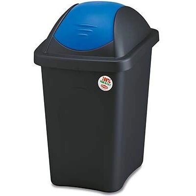 Stefanplast Mülltonne - 30L - 29x39x50cm - Schwarz/Blau Stefanplast Mülltonne - 30L - 29x39x50cm - Schwarz/Blau
