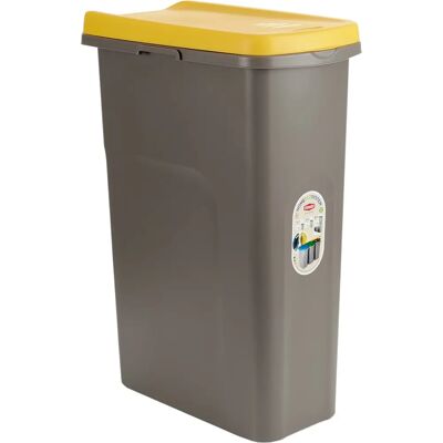 Stefanplast Koš na odpadky Šedá Žlutá - 40L Stefanplast Koš na odpadky Šedá Žlutá - 40L