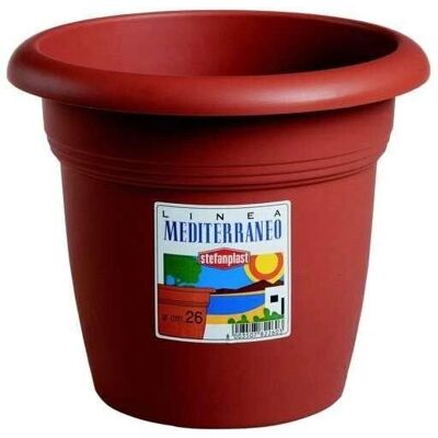 Stefanplast Vaso in Plastic Medio Round Terracotta - Vaso Stefanplast Vaso in Plastic Medio Round Terracotta - Vaso