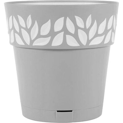 Vaso auto-irrigante Stefanplast grigio bianco - 29x29x29cm Vaso auto-irrigante Stefanplast grigio bianco - 29x29x29cm