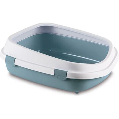 Stefanplast Queen Katzentoilette offen - Groß, Blau & Weiß Stefanplast Queen Katzentoilette offen - Groß, Blau & Weiß