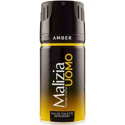 Malizia Uomo Amber Deodorant - Langanhaltender Duft 150ml Malizia Uomo Amber Deodorant - Langanhaltender Duft 150ml