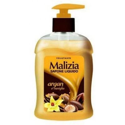 Sapone liquido all'argan e vaniglia Malizia - Lavaggio mani per pelle sensibile Sapone liquido all'argan e vaniglia Malizia - Lavaggio mani per pelle sensibile