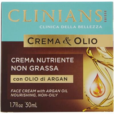 Clinians Crema Viso Argan Non Grassa Nutriente 50ml Clinians Crema Viso Argan Non Grassa Nutriente 50ml
