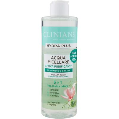 Clinians - Eau Micellaire Purifiante Hydratante 400ml - Nettoyant visage Clinians - Eau Micellaire Purifiante Hydratante 400ml - Nettoyant visage