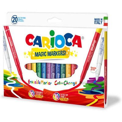 Ensemble de Marqueurs Carioca Magic - Changement de Couleur & Effaçables - 20 pcs - Publicité Ensemble de Marqueurs Carioca Magic - Changement de Couleur & Effaçables - 20 pcs - Publicité