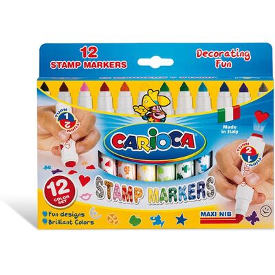 Set di 12 penne colorate Carioca Modello 42240 - Penne a feltro Set di 12 penne colorate Carioca Modello 42240 - Penne a feltro