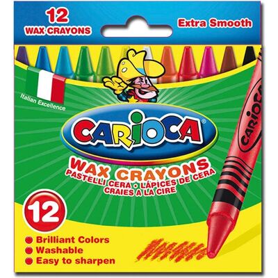 Pastelli di Cera Carioca - 12 pezzi Multicolore - Pastelli Pastelli di Cera Carioca - 12 pezzi Multicolore - Pastelli