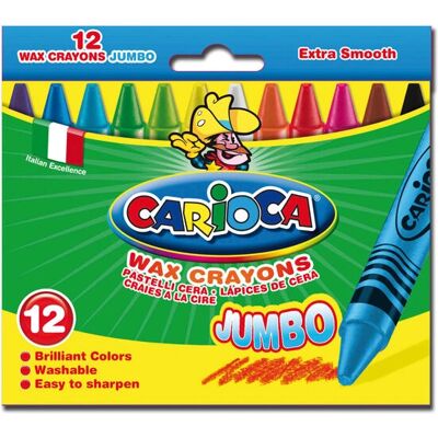 Carioca Jumbo Wachs Crayons - 12 Farben Mehrfach Carioca Jumbo Wachs Crayons - 12 Farben Mehrfach