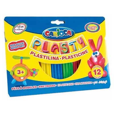 Pasta Modellabile Carioca Plasty - Multicolore - 12 pezzi Pasta Modellabile Carioca Plasty - Multicolore - 12 pezzi