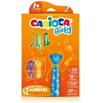 Set da 12 pennarelli Carioca Teddy Marker 1+ Multicolore Set da 12 pennarelli Carioca Teddy Marker 1+ Multicolore