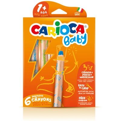 Pastelli 3 in 1 Carioca - 6 pezzi Pastelli 3 in 1 Carioca - 6 pezzi
