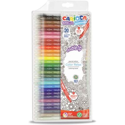 Ensemble de Stylos Carioca Birello - Multicolore - Fin/Moyen - 30 pcs Ensemble de Stylos Carioca Birello - Multicolore - Fin/Moyen - 30 pcs